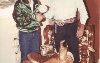 Ron Bergeron with son JR Bergeron 1983 Team Roping Champion