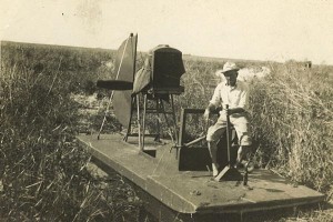 Ron's Grandfather on an Airboat